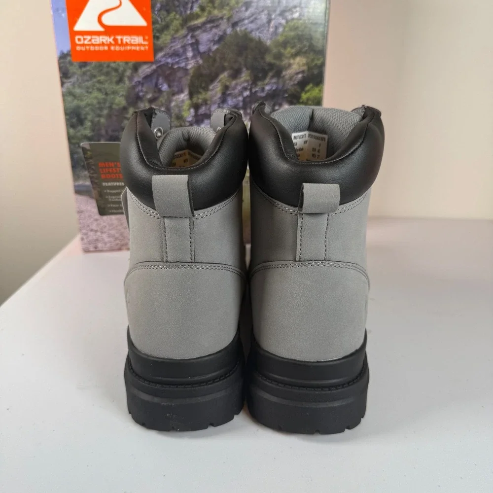 NEW Ozark Trail Troy II Lifestyle Work Boots Size 9 Faux Leather Rugged‎ Outdoor